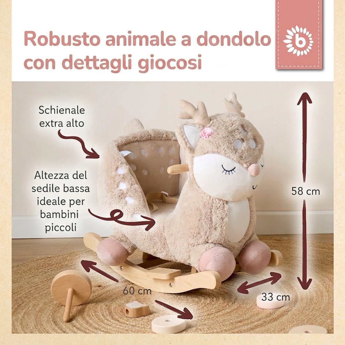 Schaukeltier Baby Reh Ella - IT Infographic
