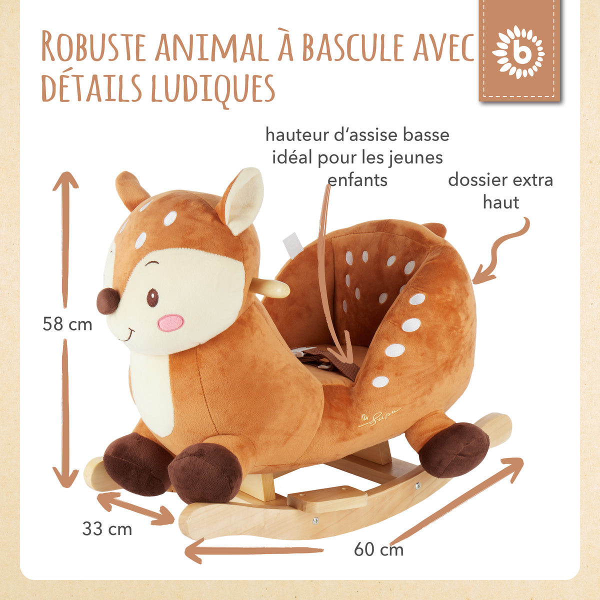 Schaukeltier Baby Reh Lia - FR Infographic