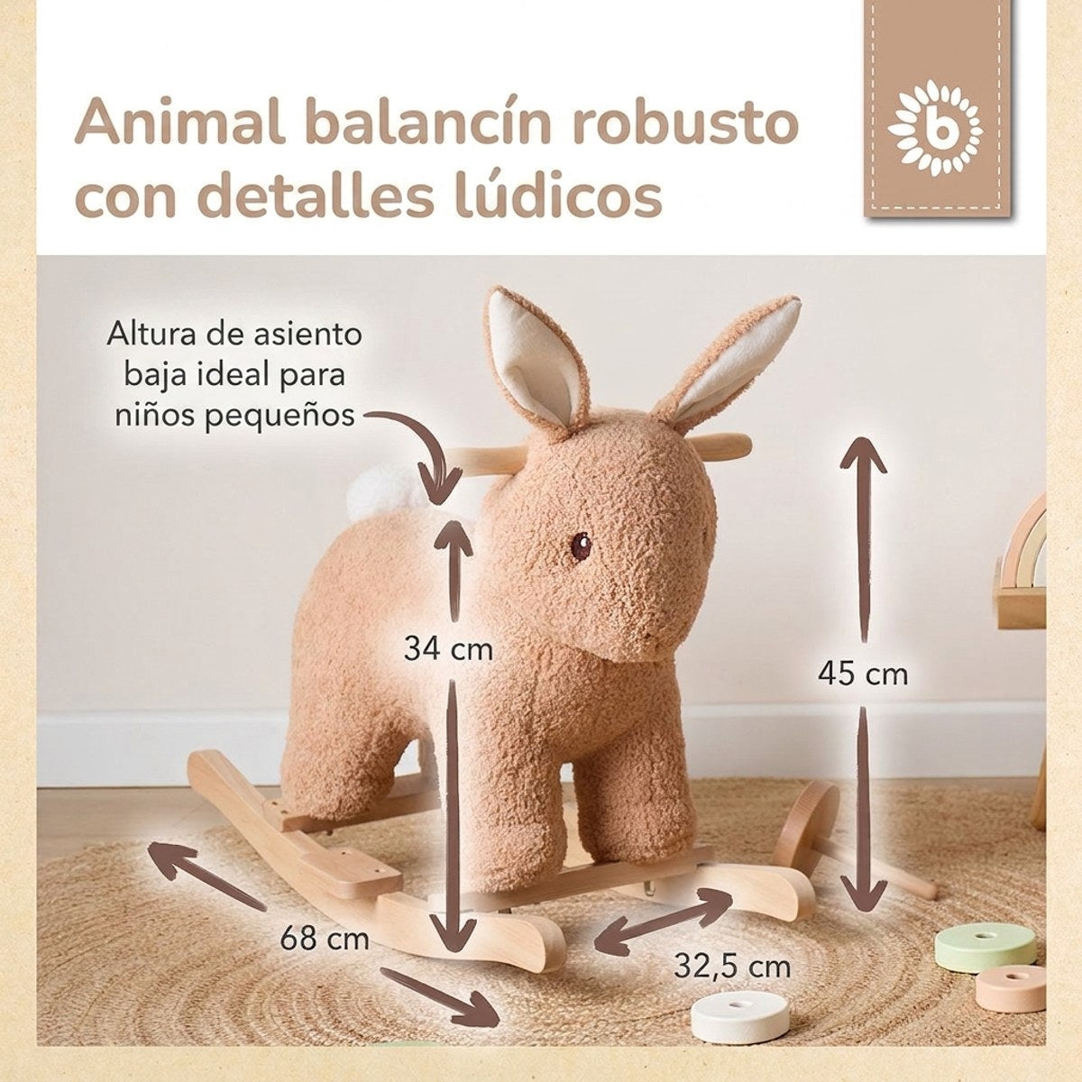 Schaukeltier Hase Fine - ES Infographic