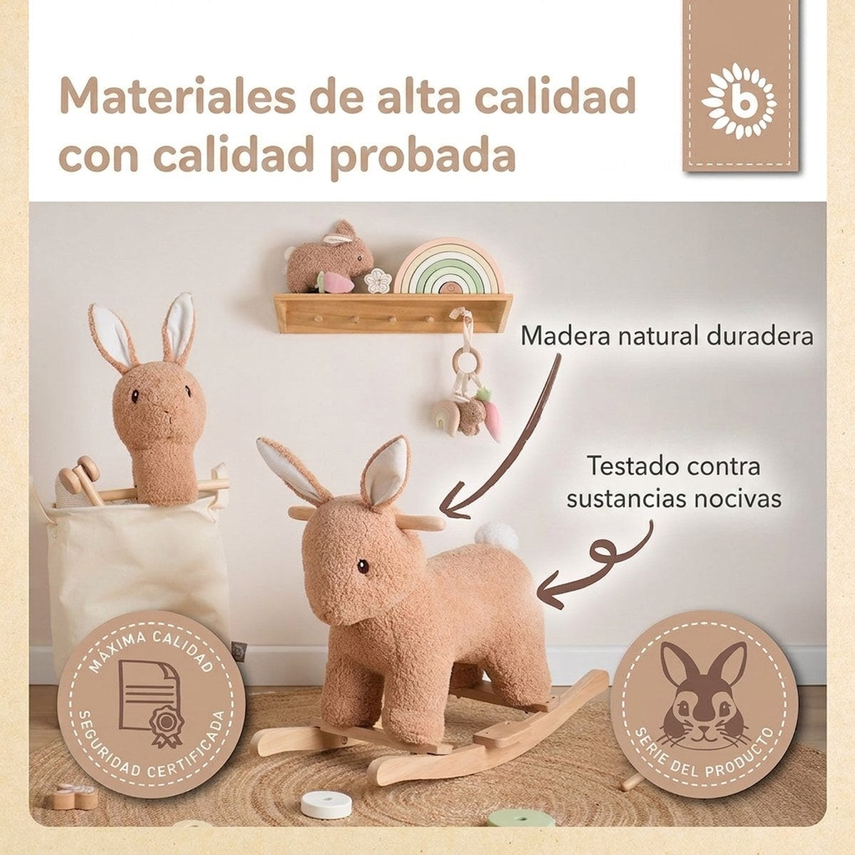 Schaukeltier Hase Fine - ES Infographic