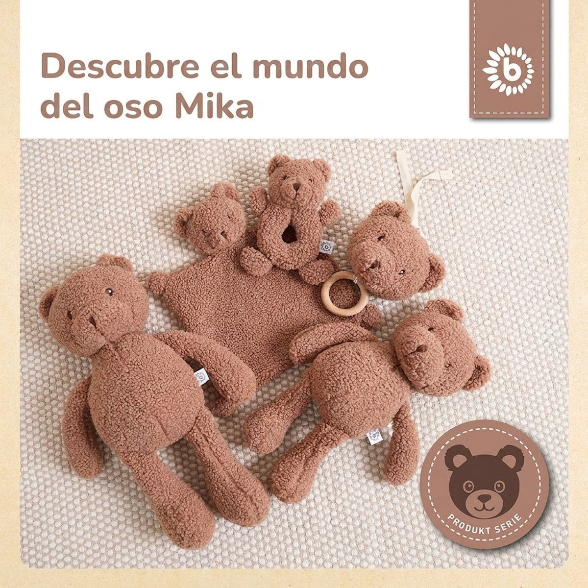 SCHMUSETUCH BÄR MIKA - ES Infographic