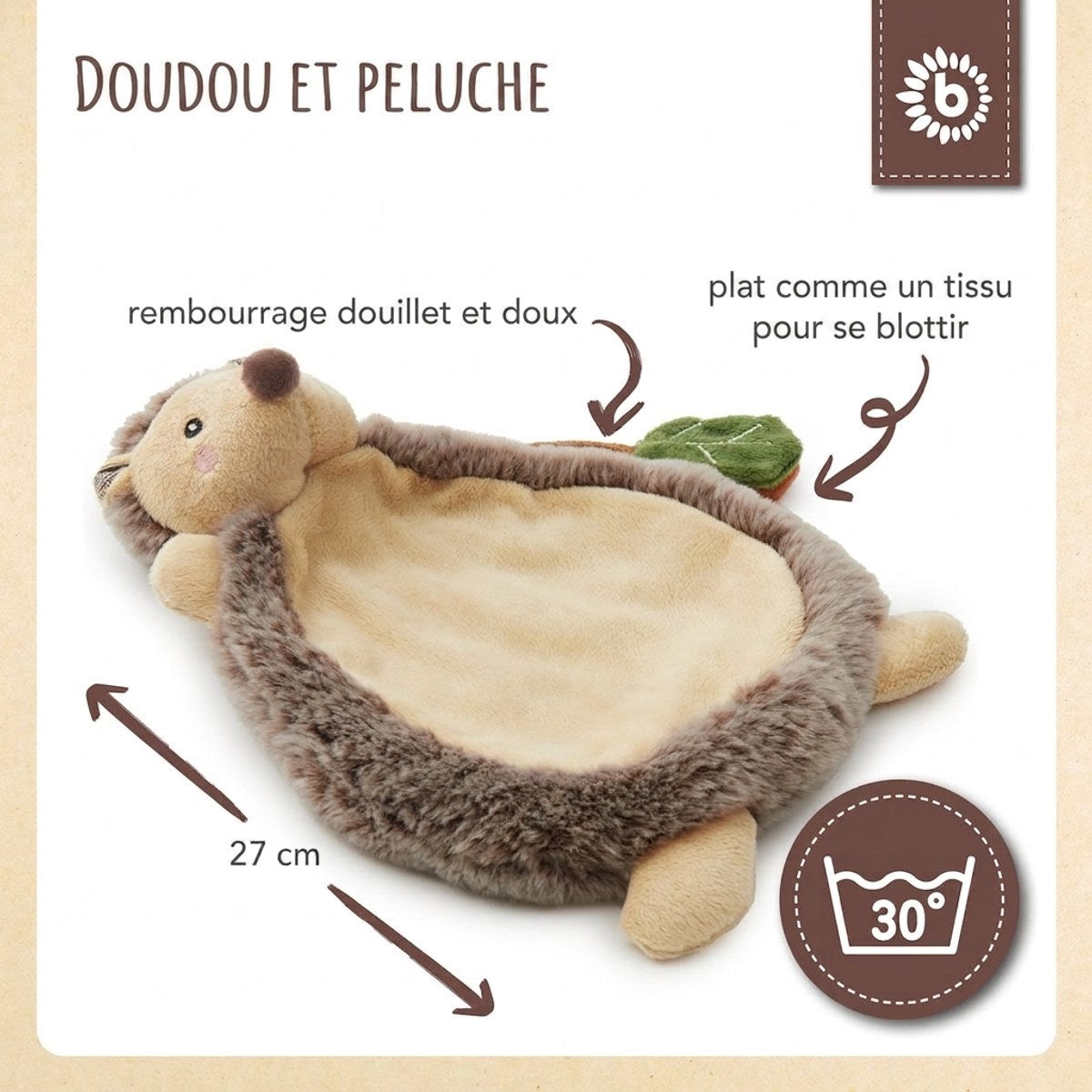Schmusetuch Igel Piksi - FR Infographic
