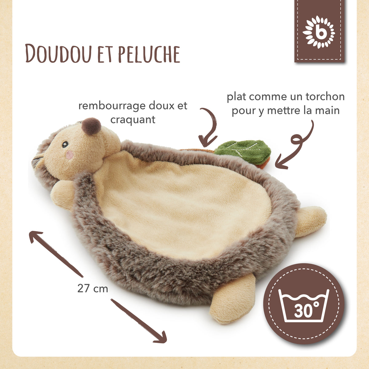 Schmusetuch Igel Piksi - FR Infographic