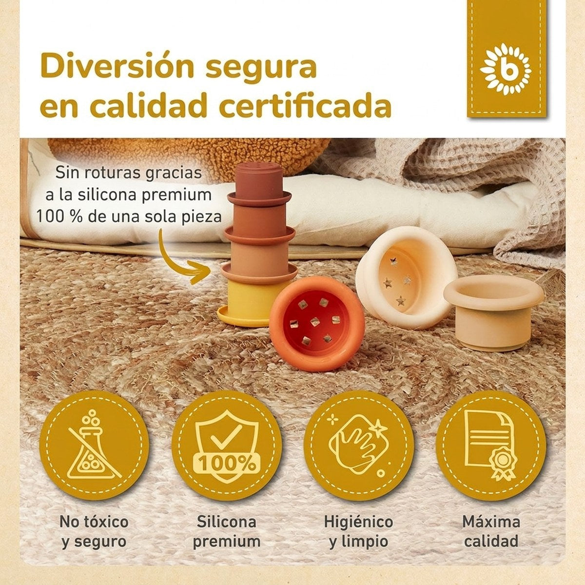 Silikon Stapelbecher Chocolate Bliss - ES Infographic