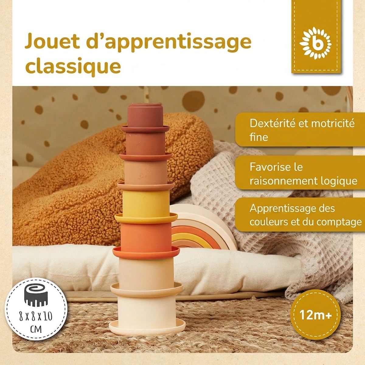 Silikon Stapelbecher Chocolate Bliss - FR Infographic