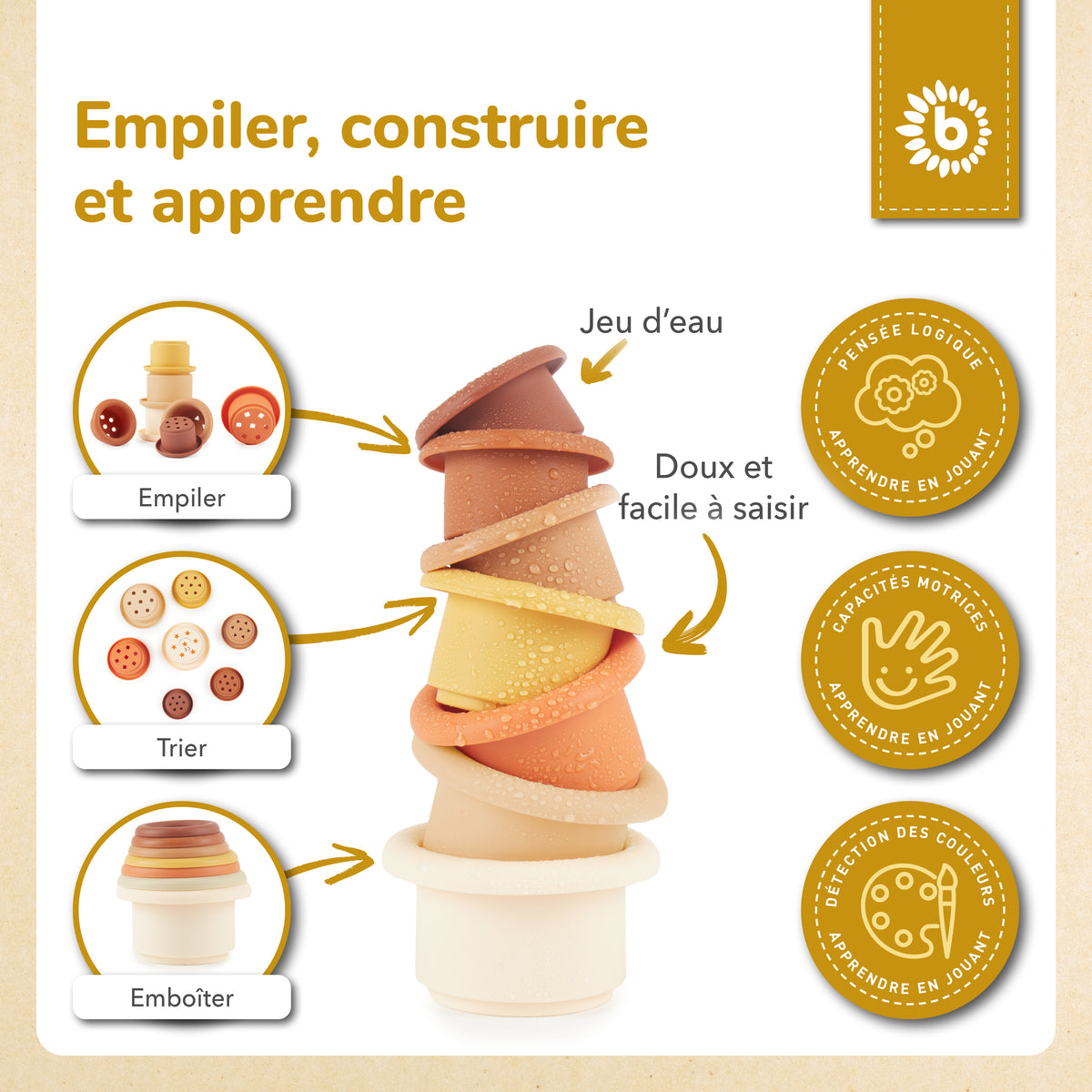 Silikon Stapelbecher Chocolate Bliss - FR Infographic