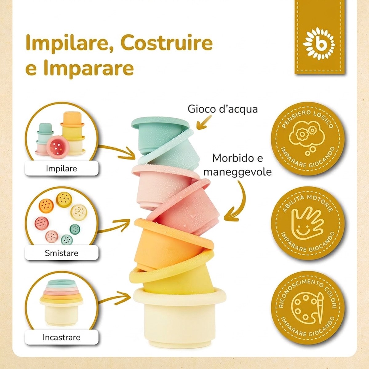 Silikon Stapelbecher Tropical Vibes - IT Infographic