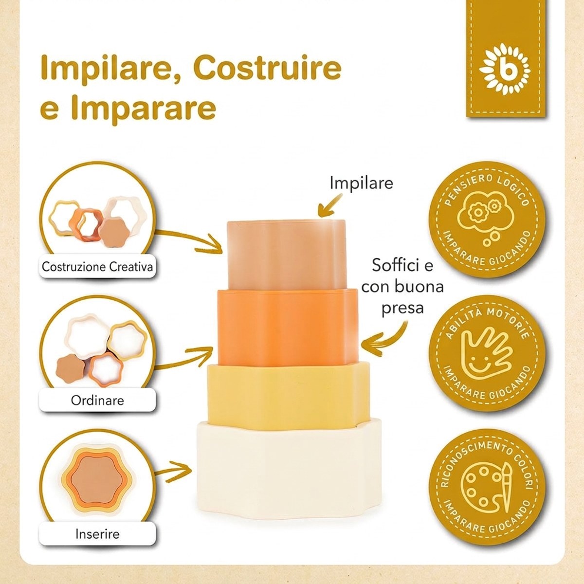 Silikon Stapelspiel Blume Chocolate Bliss - IT Infographic