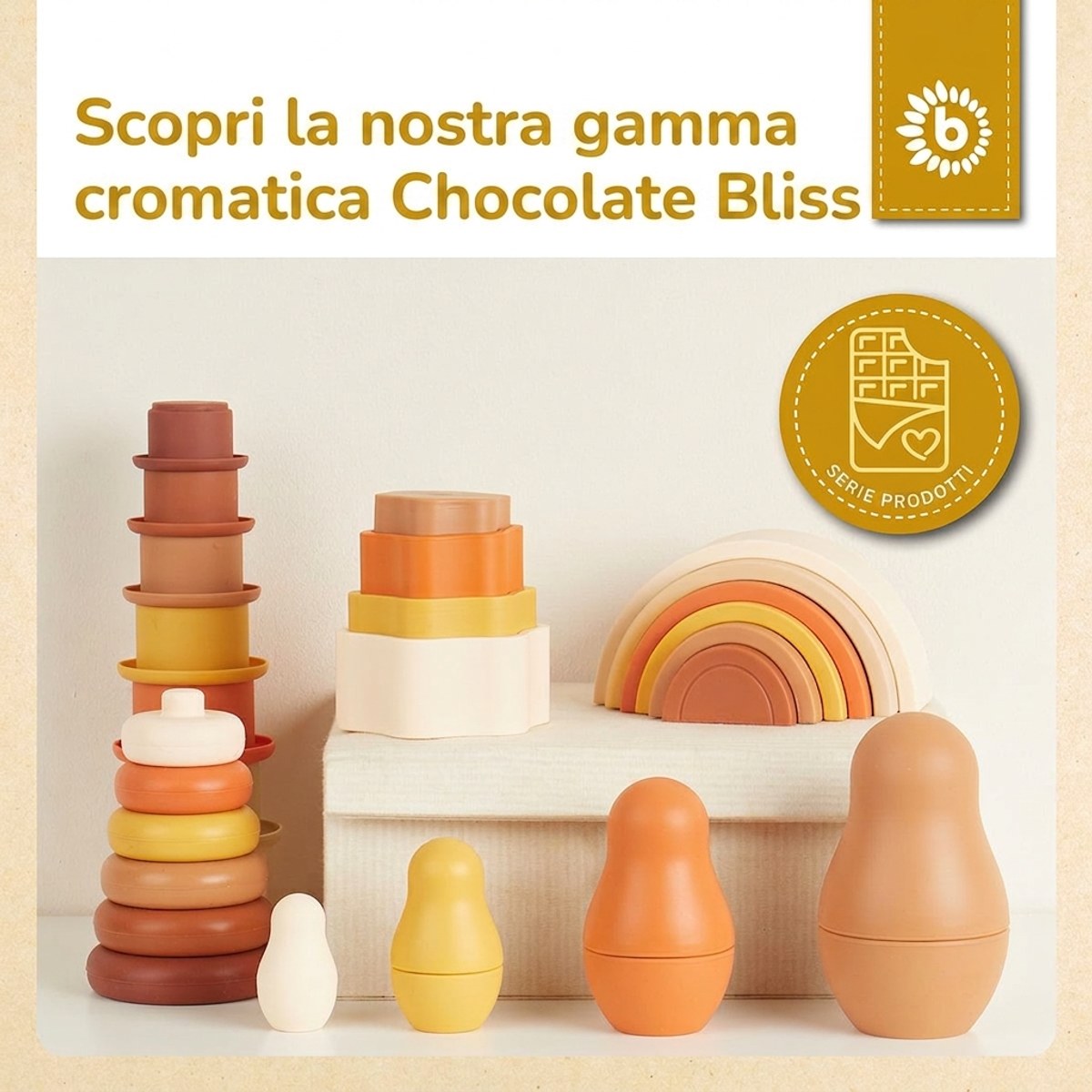 Silikon Stapelspiel Blume Chocolate Bliss - IT Infographic