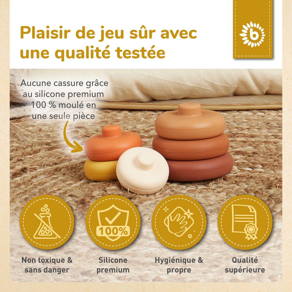 Silikon Stapelturm Chocolate Bliss - FR Infographic