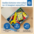 Smartphone blau mit Licht / Sounds - FR Infographic