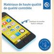 Smartphone blau mit Licht / Sounds - FR Infographic