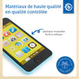 Smartphone blau mit Licht / Sounds - FR Infographic