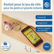 Smartphone rosa mit Licht/Sound - FR Infographic