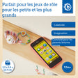 Smartphone rosa mit Licht/Sound - FR Infographic