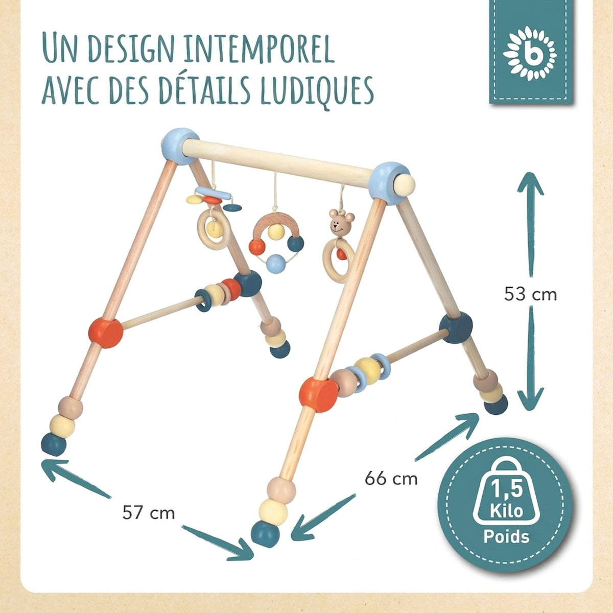 Spielbogen Bär höhenverstellbar - FR Infographic