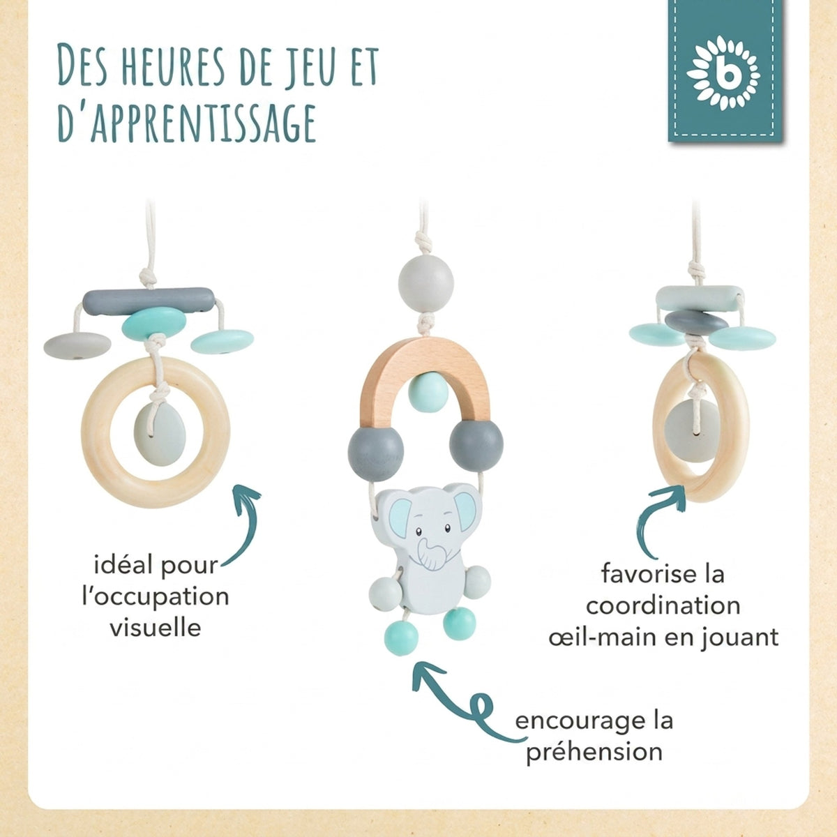 Spielbogen Elefant höhenverstellbar - FR Infographic