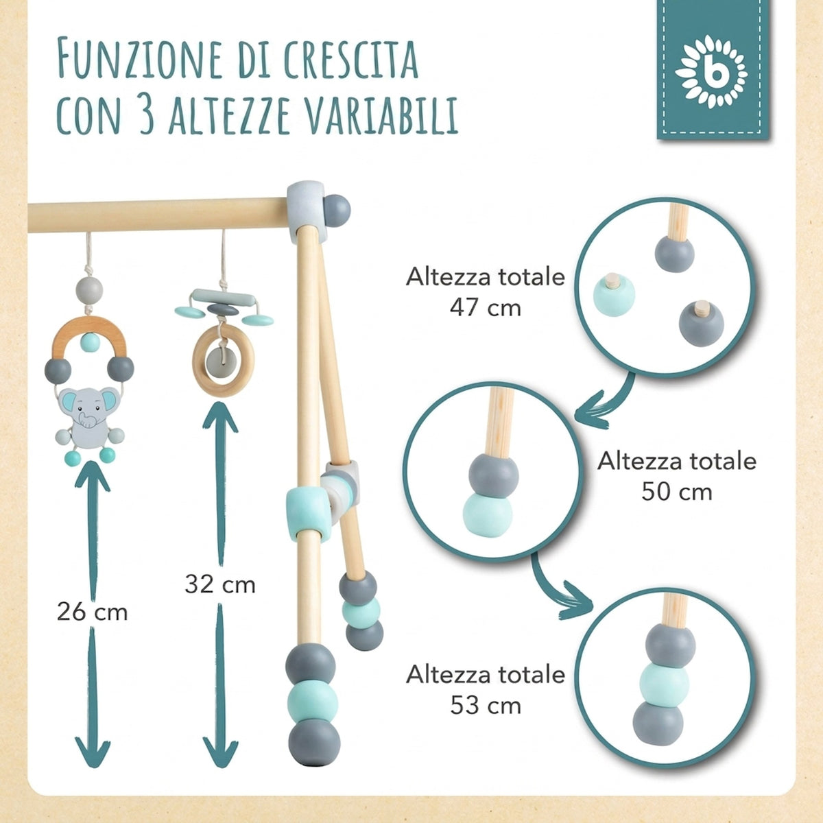 Spielbogen Elefant höhenverstellbar - IT Infographic