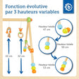 Spielbogen Trendy - höhenverstellbar - FR Infographic