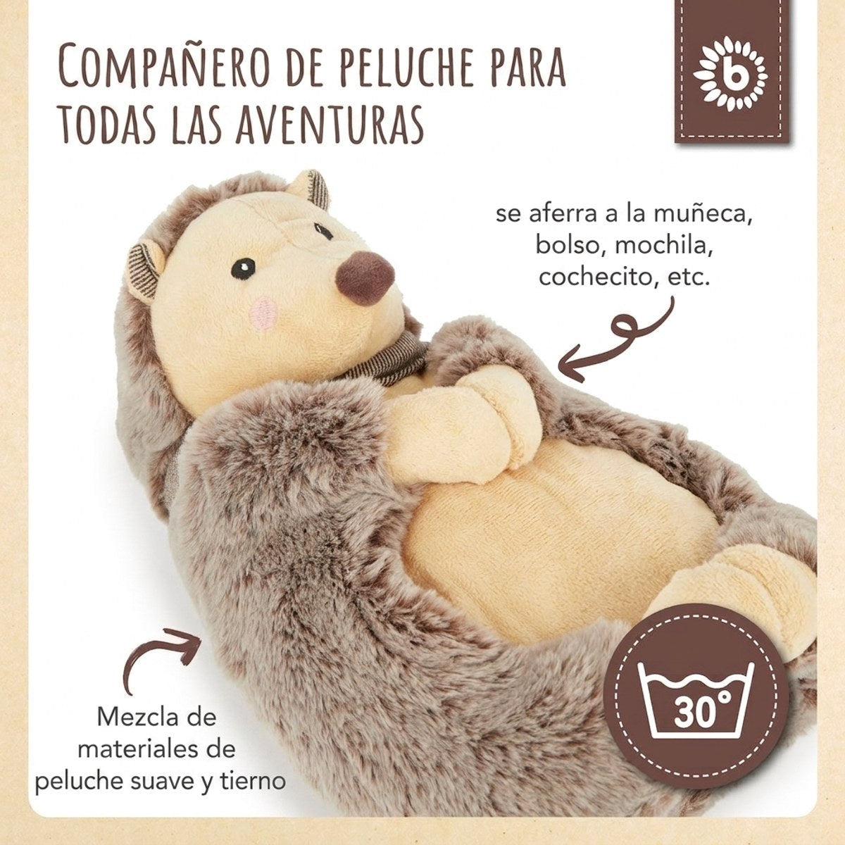 Spielfigur Igel Piksi mit Magneten - ES Infographic