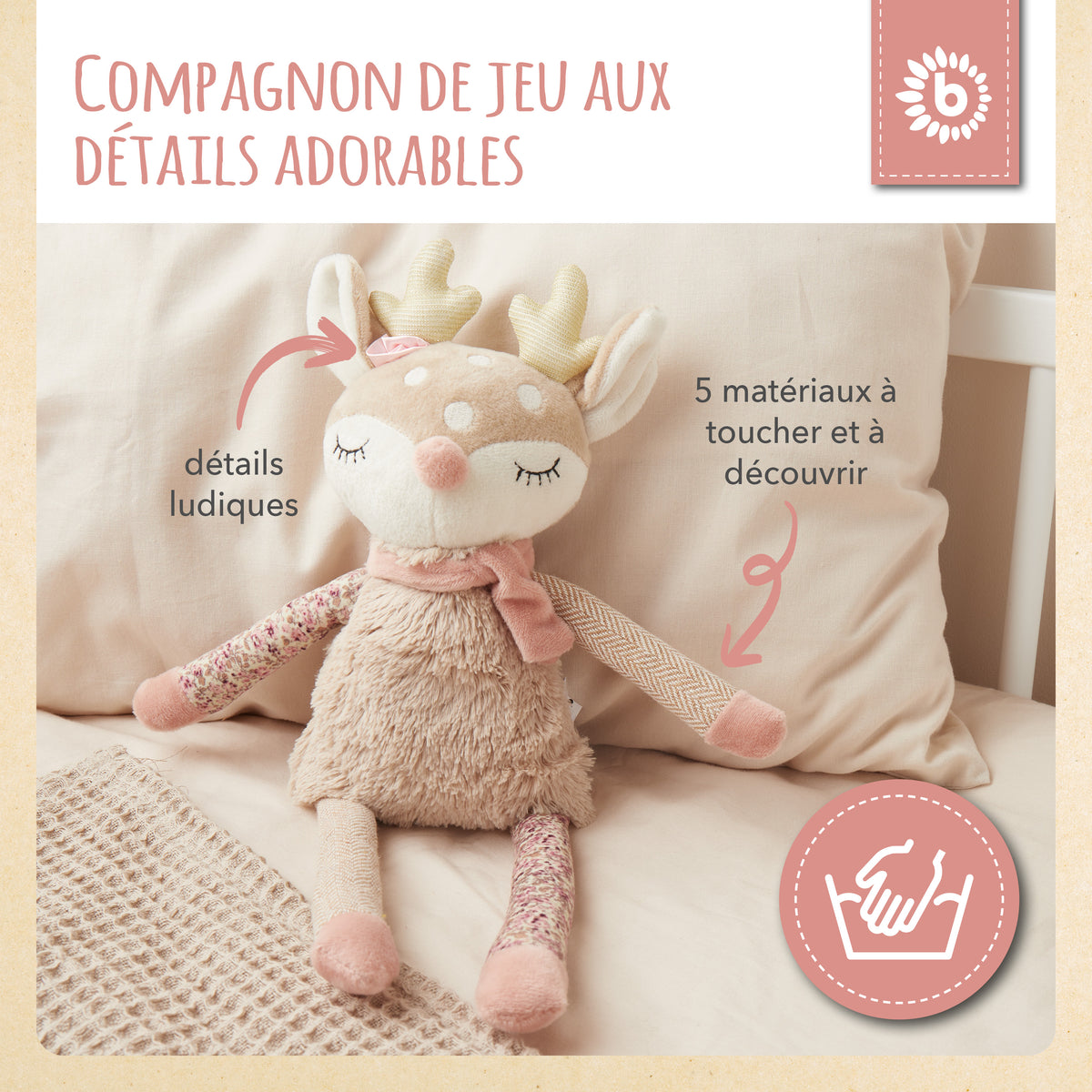 Spielfigur Reh Ella - FR Infographic