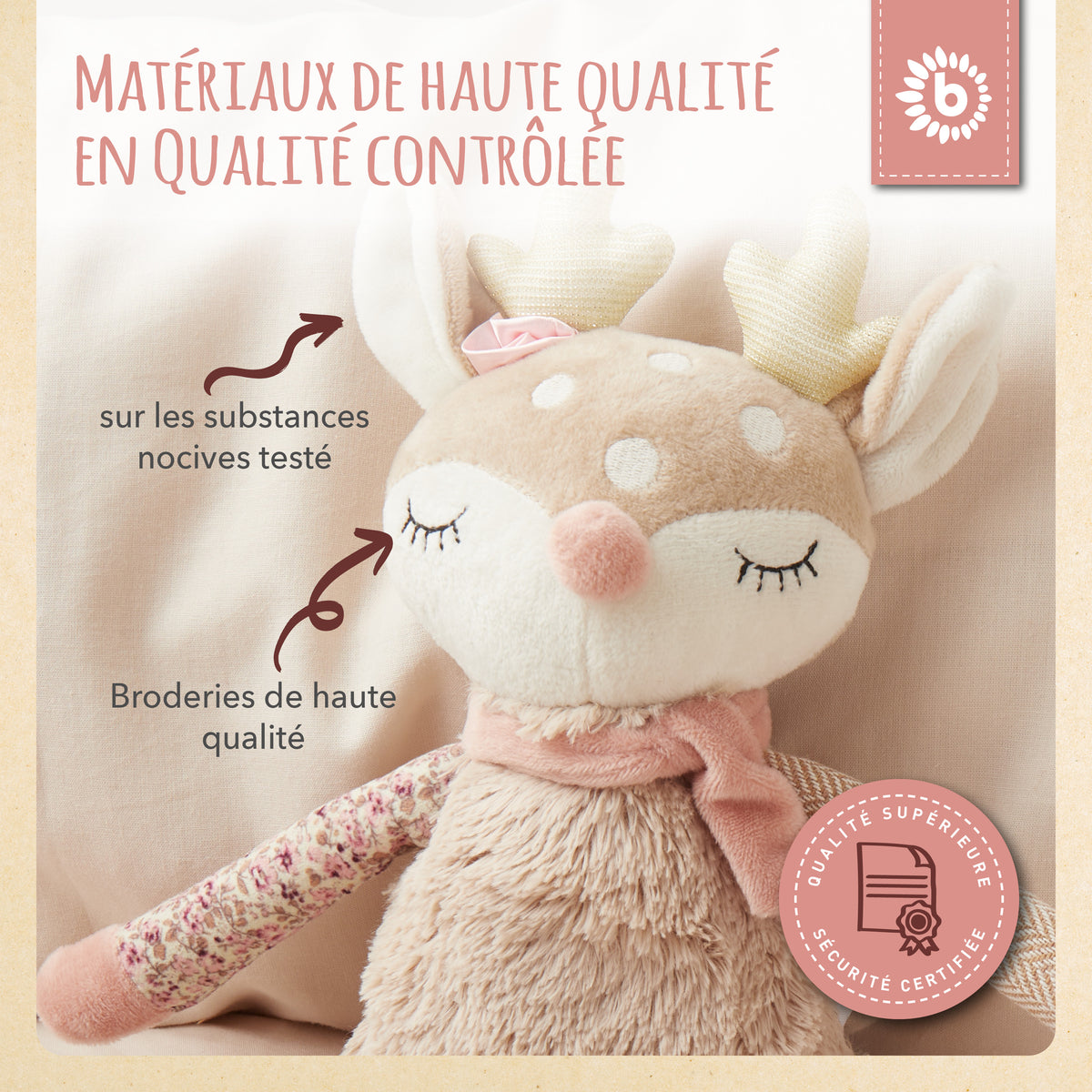 Spielfigur Reh Ella - FR Infographic