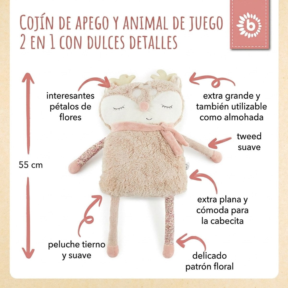 Kuschelkissen Reh Ella - ES Infographic
