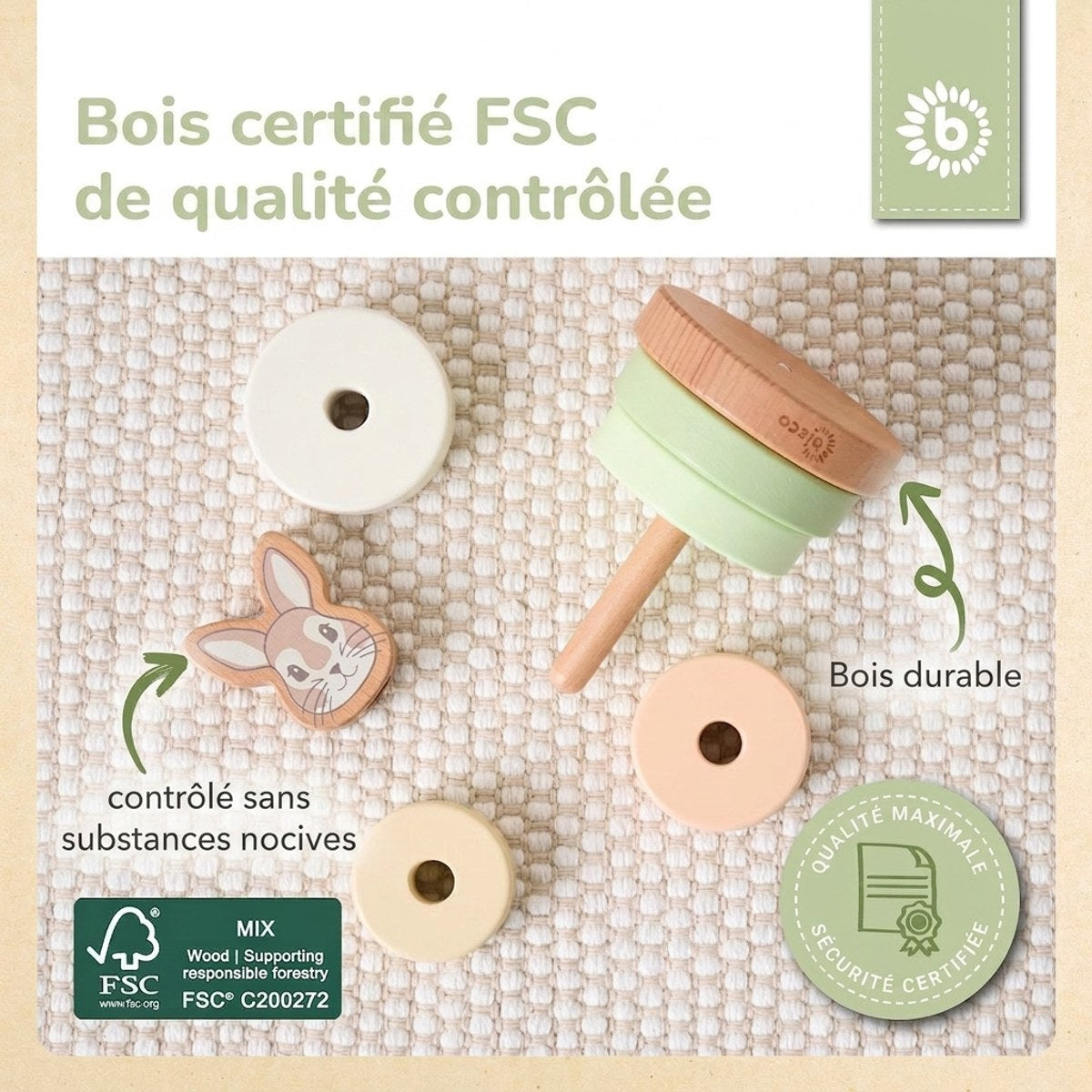 STAPELTURM HASE FINE FSC® - FR Infographic