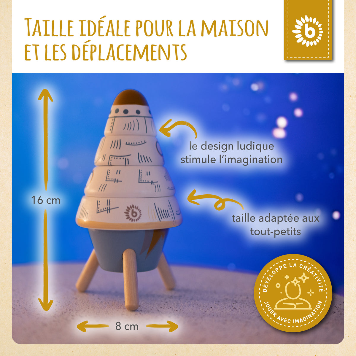 Rakete Stapelturm - FR Infographic