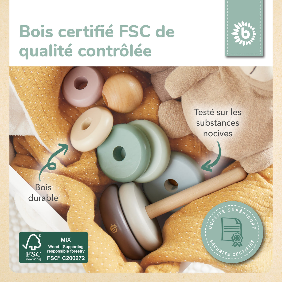 Stapelturm rose FSC® - FR Infographic