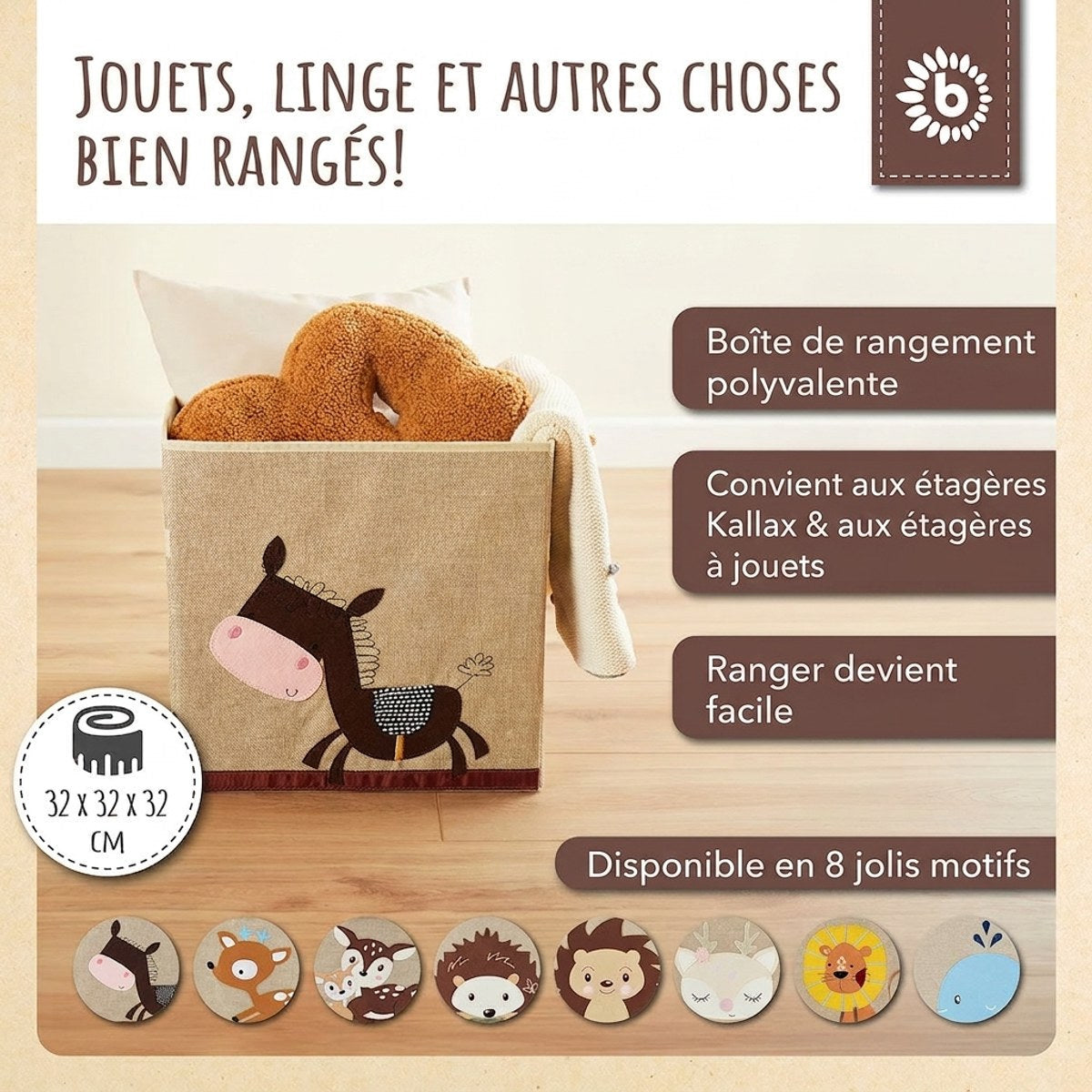 Aufbewahrungsbox Esel - FR Infographic