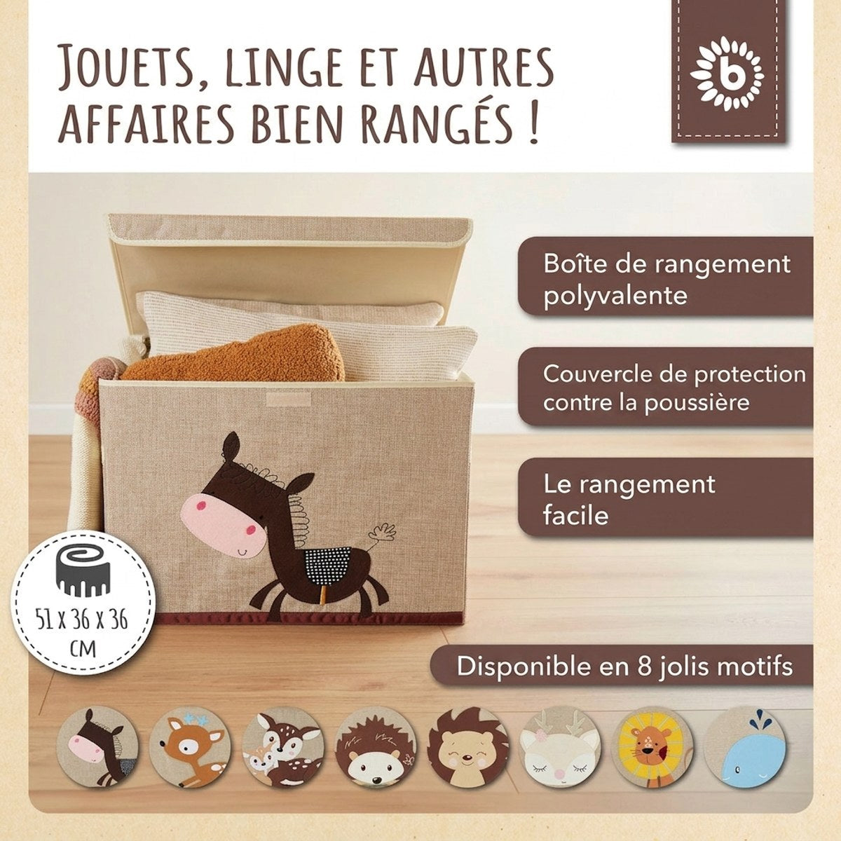 Aufbewahrungsbox Esel mit Deckel - FR Infographic