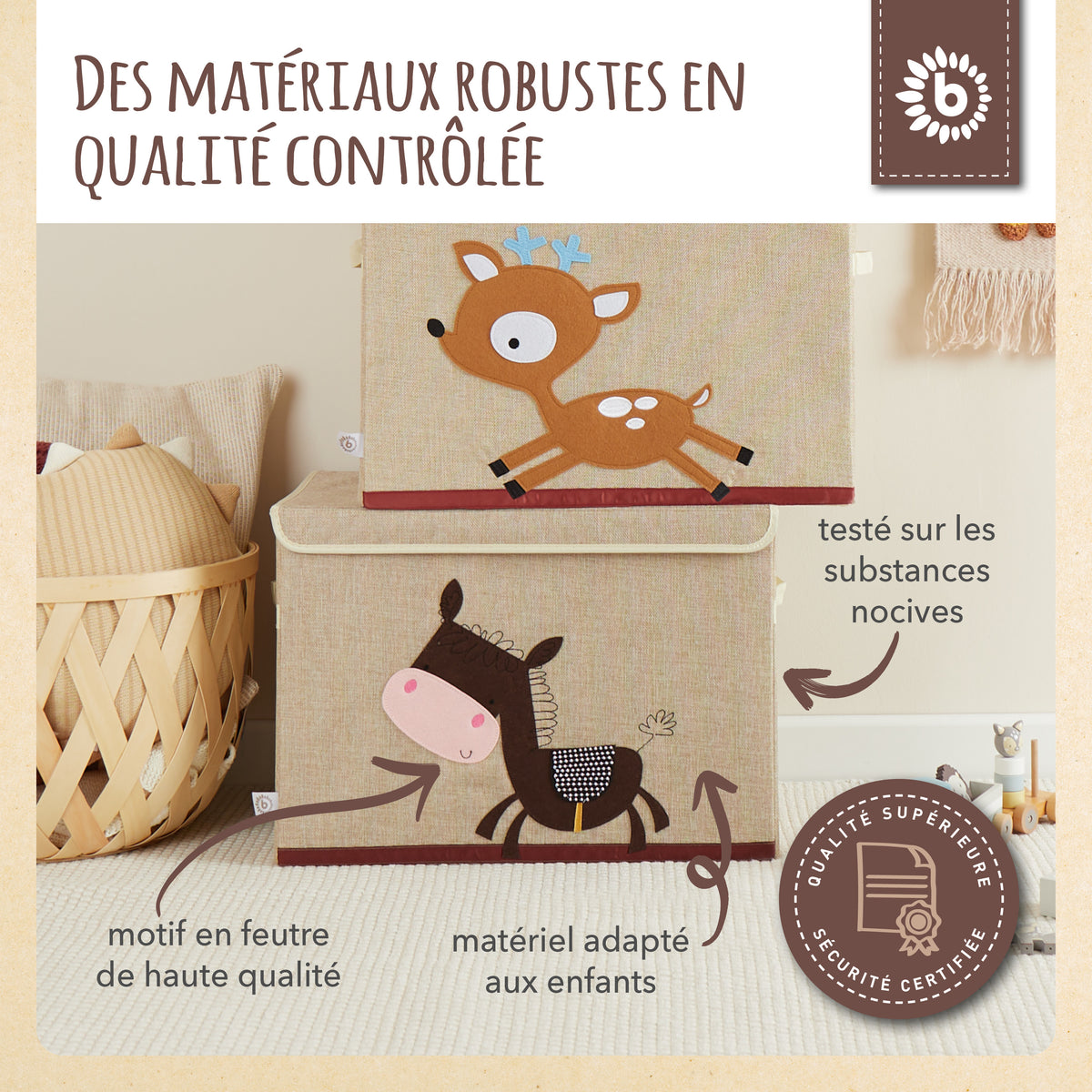 Aufbewahrungsbox Esel mit Deckel - FR Infographic