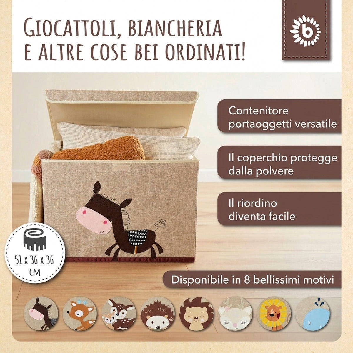 Aufbewahrungsbox Esel mit Deckel - IT Infographic
