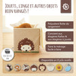 Aufbewahrungsbox Igel - FR Infographic