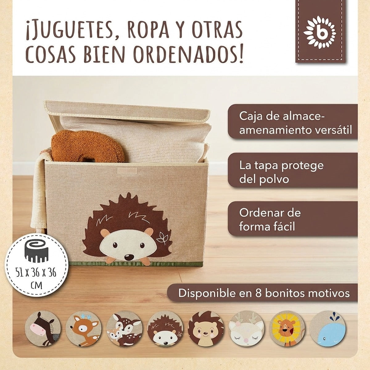 Aufbewahrungsbox Igel mit Deckel - ES Infographic