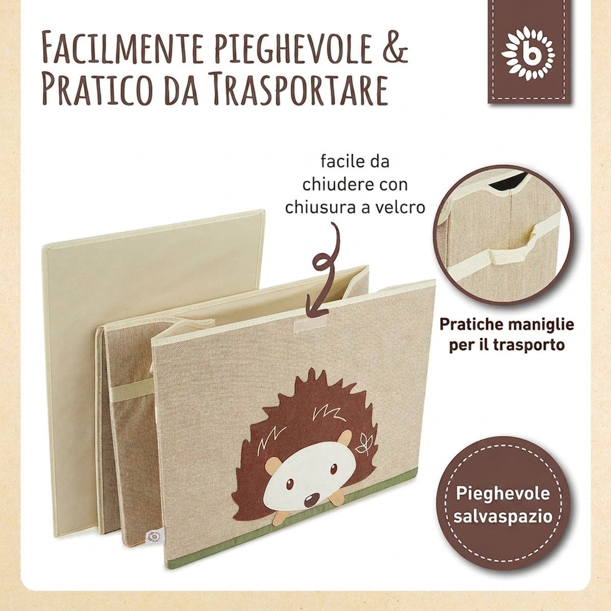 Aufbewahrungsbox Igel mit Deckel - IT Infographic