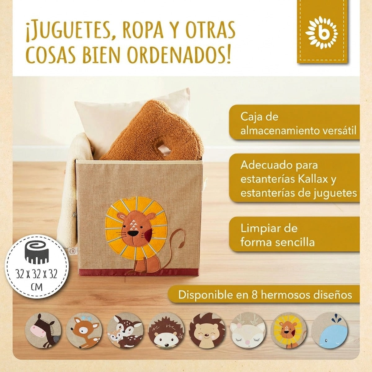 Aufbewahrungsbox Löwe - ES Infographic