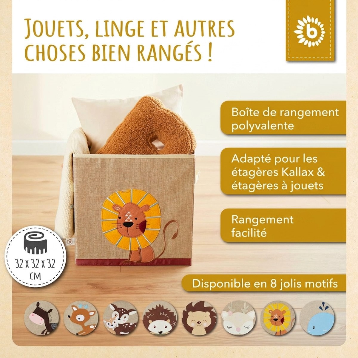 Aufbewahrungsbox Löwe - FR Infographic
