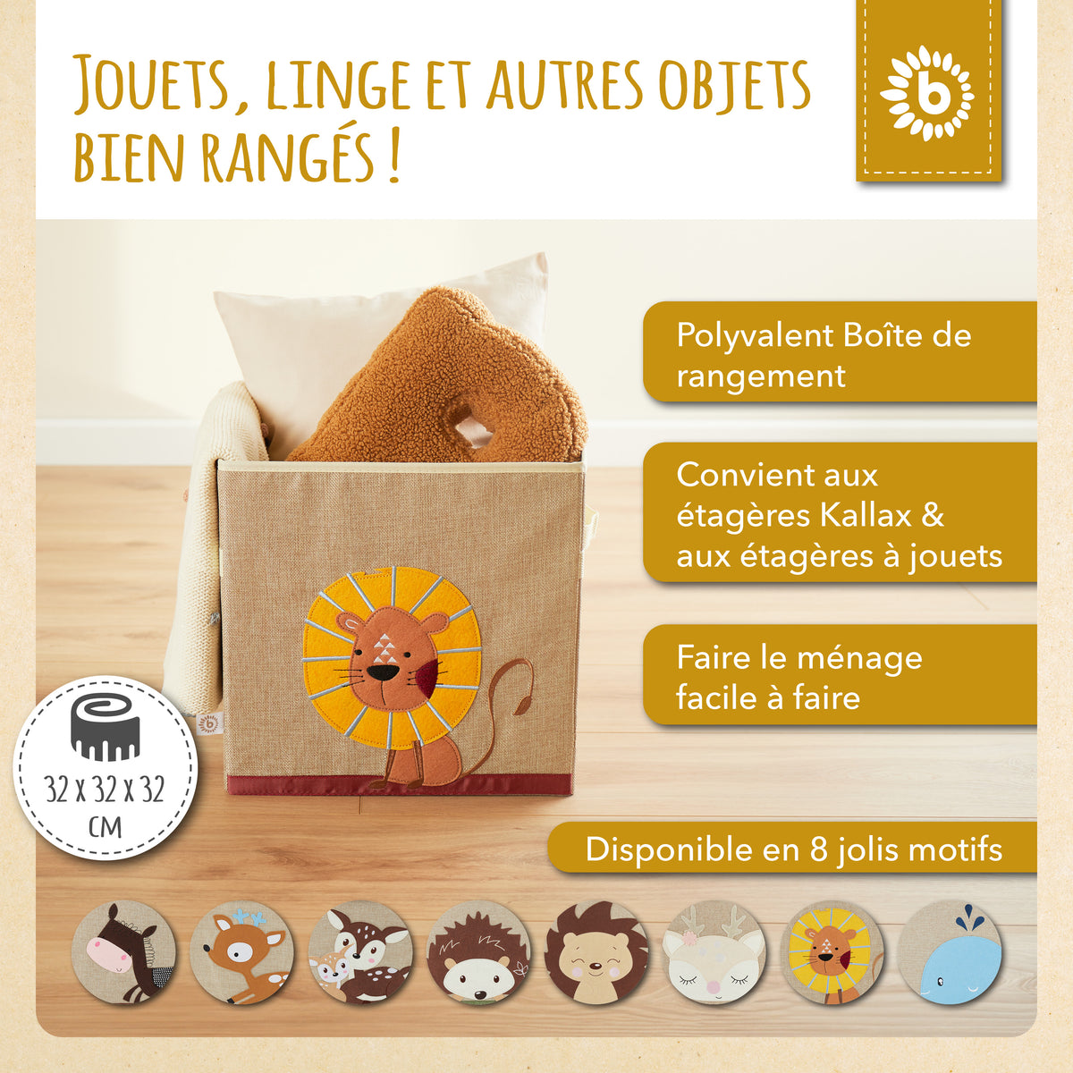 Aufbewahrungsbox Löwe - FR Infographic