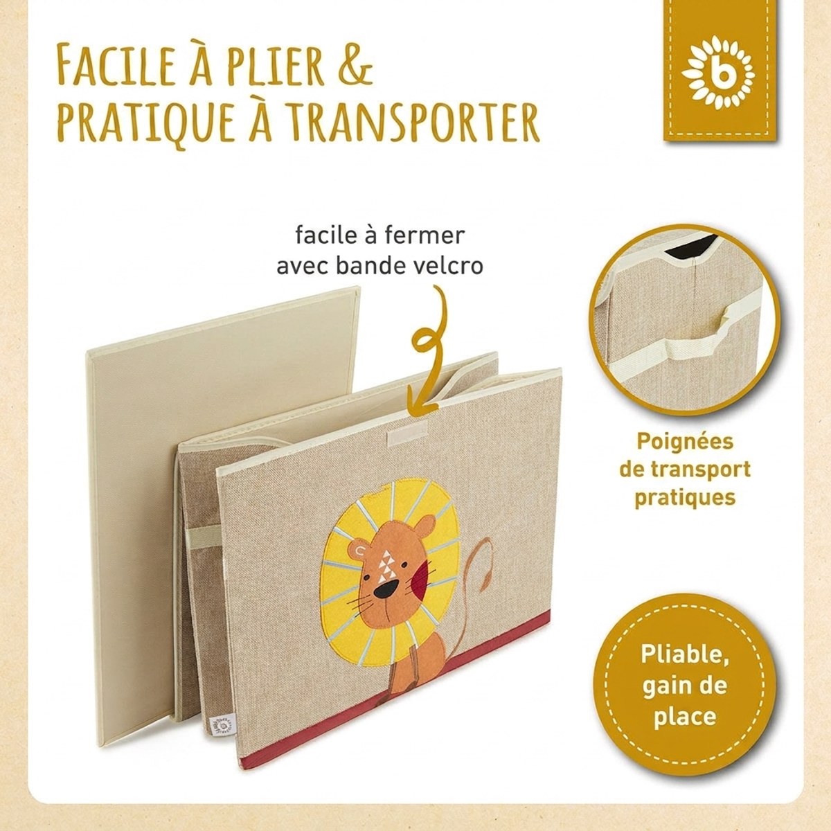 Aufbewahrungsbox Löwe mit Deckel - FR Infographic