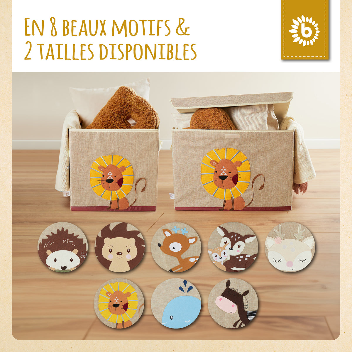 Aufbewahrungsbox Löwe mit Deckel - FR Infographic