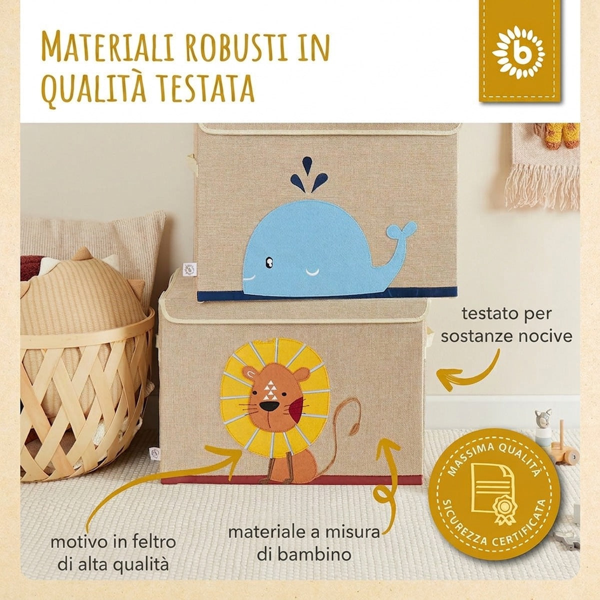 Aufbewahrungsbox Löwe mit Deckel - IT Infographic