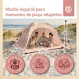 Strandzelt Dreamy Flowers – Strandmuschel mit Quick-Up System, UV-Schutz 80+ & Sichtschutz - ES Infographic