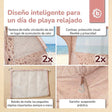 Strandzelt Dreamy Flowers – Strandmuschel mit Quick-Up System, UV-Schutz 80+ & Sichtschutz - ES Infographic