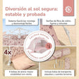 Strandzelt Dreamy Flowers – Strandmuschel mit Quick-Up System, UV-Schutz 80+ & Sichtschutz - ES Infographic