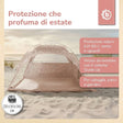 Strandzelt Dreamy Flowers – Strandmuschel mit Quick-Up System, UV-Schutz 80+ & Sichtschutz - IT Infographic