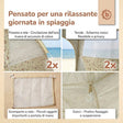 Strandzelt Vintage Flowers – Strandmuschel mit Quick-Up System, UV-Schutz 80+ & Sichtschutz - IT Infographic