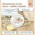 Strandzelt Vintage Flowers – Strandmuschel mit Quick-Up System, UV-Schutz 80+ & Sichtschutz - IT Infographic
