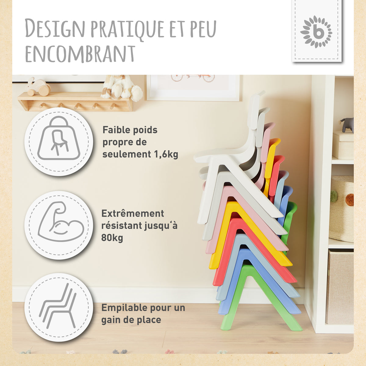 Stuhl weiß - FR Infographic